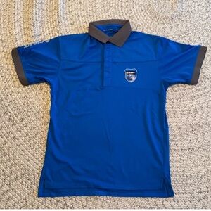 Men’s Giant Pro cycling team blue short-sleeve polo shirt